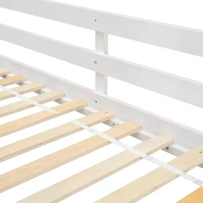 Doppel-Loftbett in Hausform, Holzspielhaus-Loftbett mit Leiter und Schutzgittern für Kinder