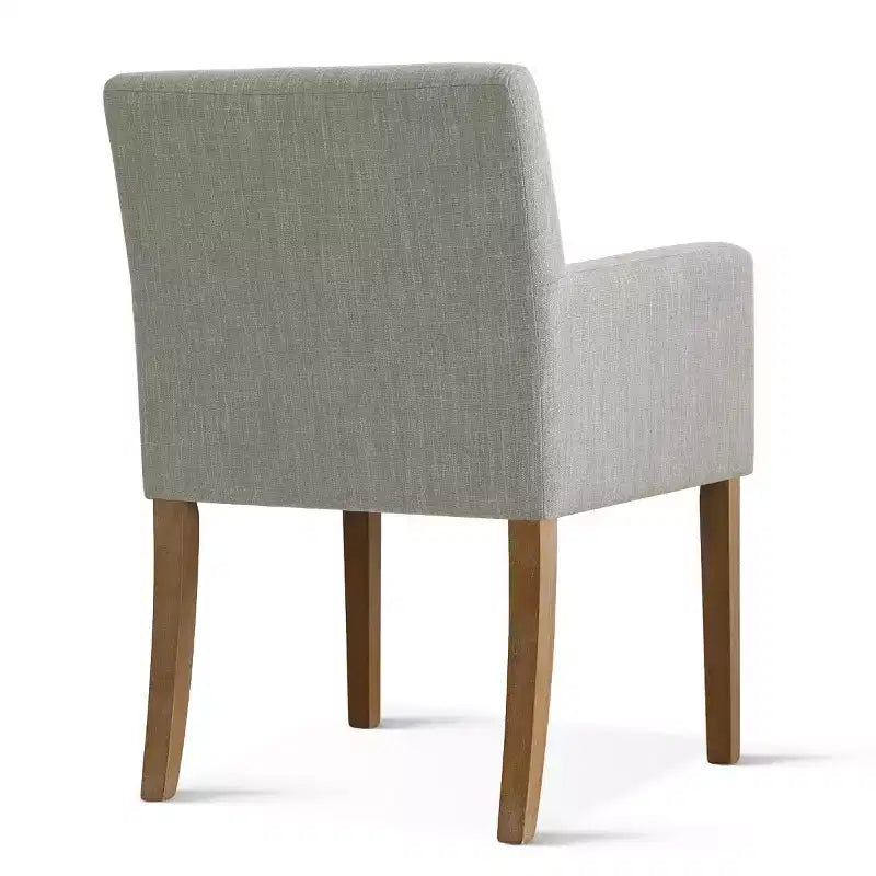 Set aus 6 gepolsterten Esszimmerstühlen mit Armlehnen, moderne Leinen-Sessel mit Holzbeinen, Akzentstühle für Esszimmer, Wohnzimmer - Panipeachy
