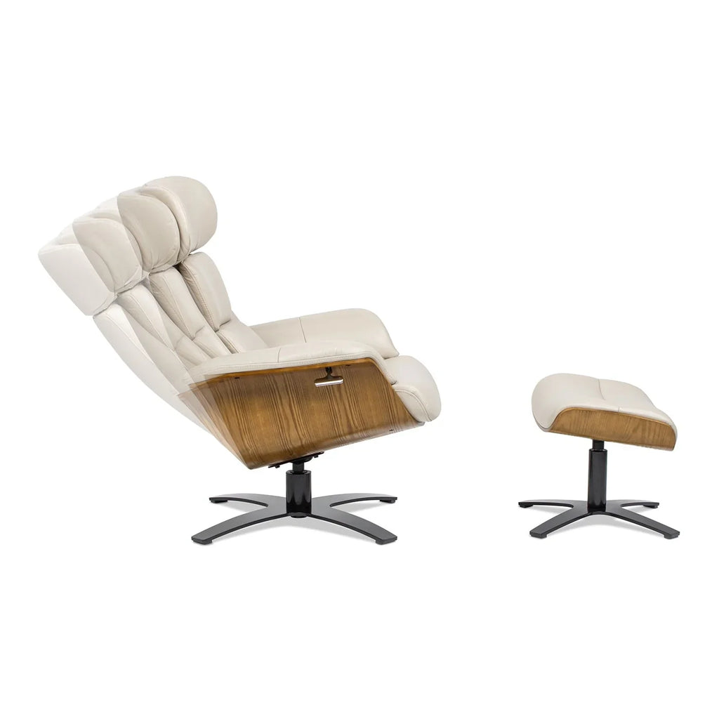 Jovan 31.5 Echtleder Relaxsessel mit Ottoman