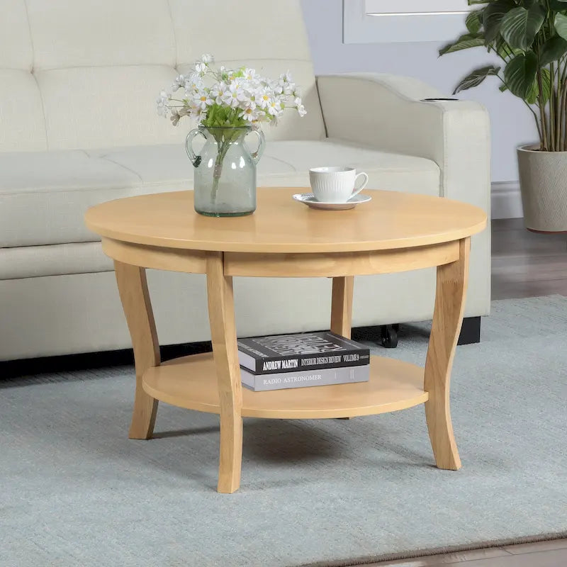 Convenience Concepts American Heritage Runder Couchtisch mit Ablage