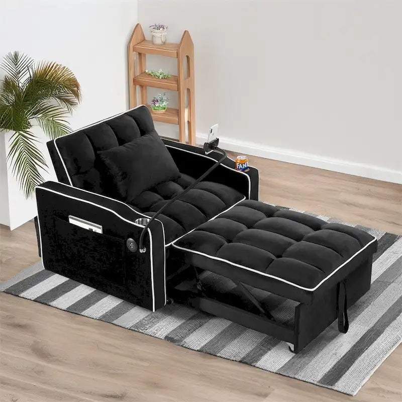 Verwandelbarer Schlafsofa-Sessel, verstellbarer Auszieh-Schlafsessel