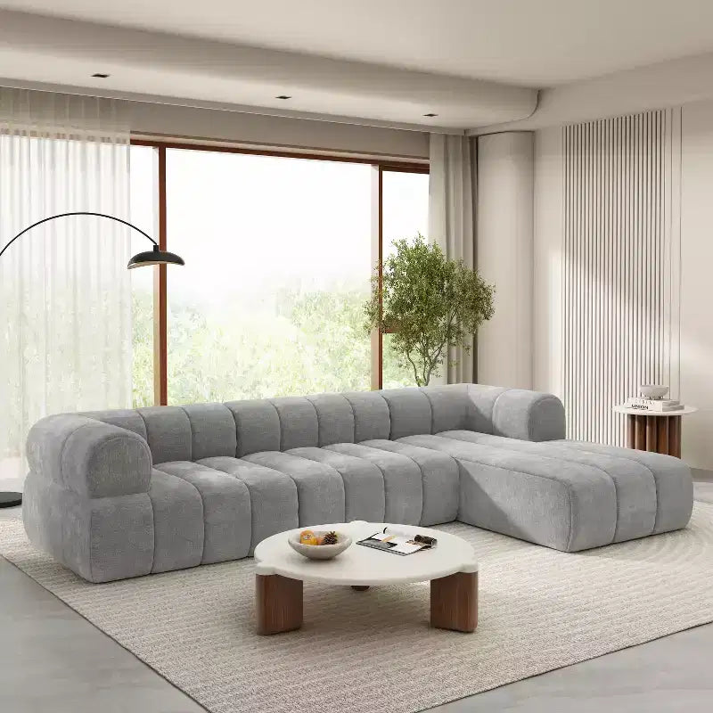 Christopher Knight Home Keri 122 Modernes L-förmiges Polsterecksofa aus hochdichtem Schaumstoff mit niedriger Rückenlehne