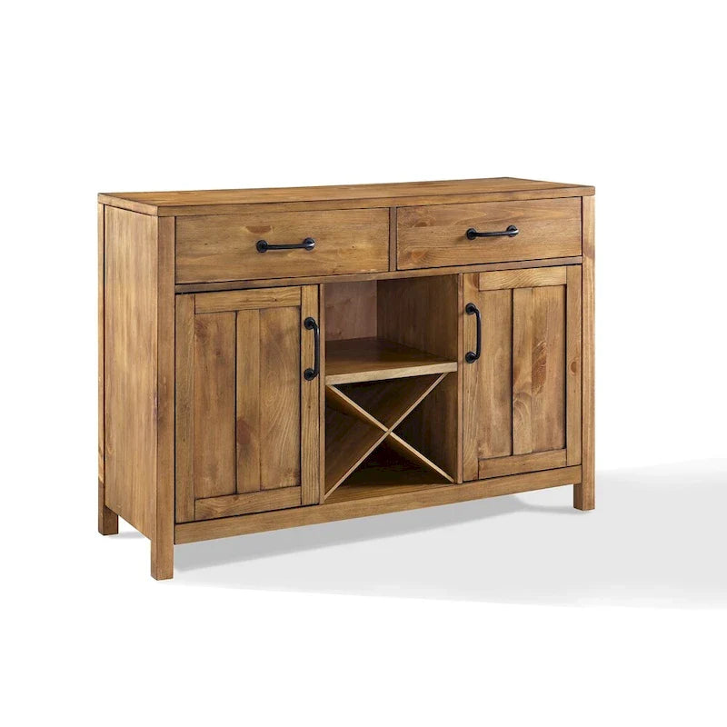 Crosley Roots Buffet mit Naturholz-Finish – 132 cm B x 46 cm T x 91 cm H