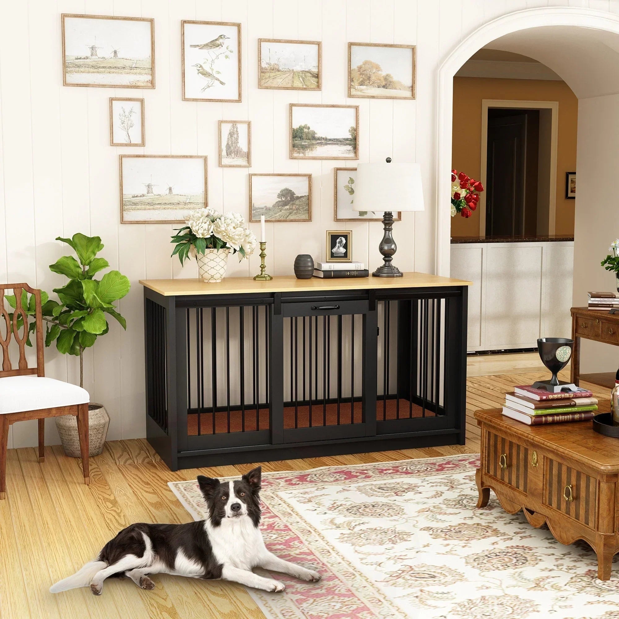 Hundehütte mit Eisenrohrverstärkung – Stylische und robuste Hundebox