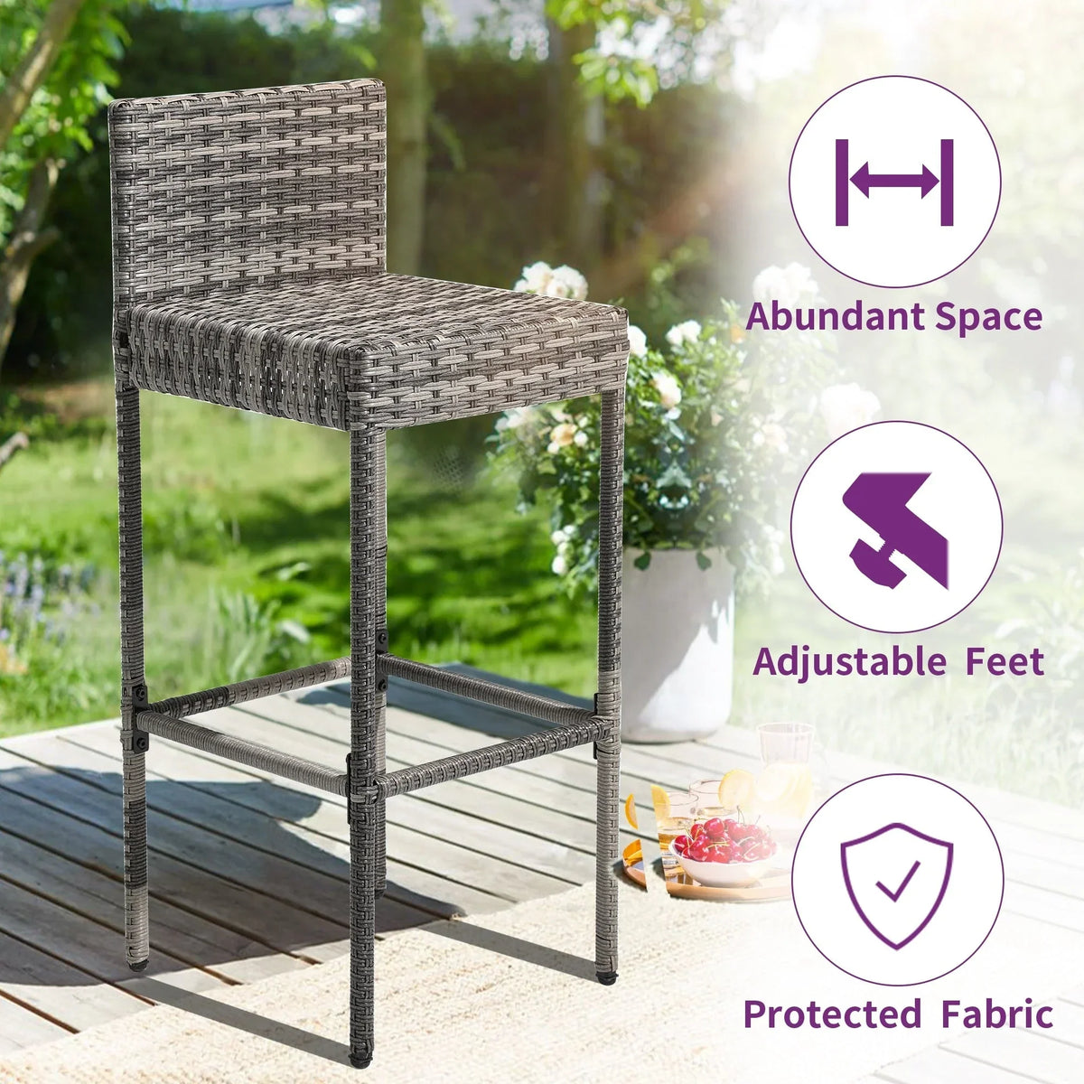 Moasis 5-teiliges Outdoor-Möbel-Set aus Polyrattan – 5-teilig