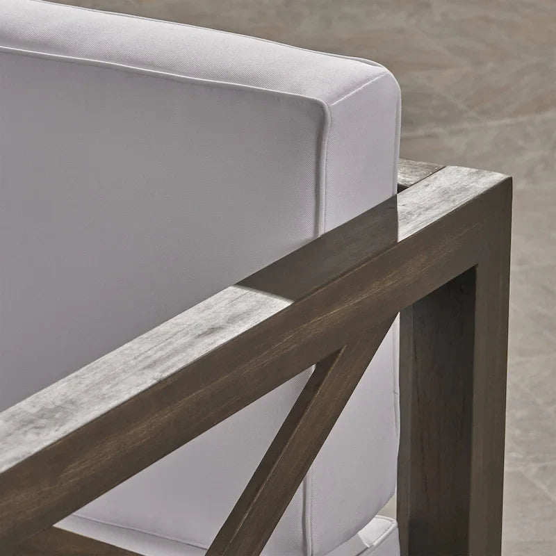 Brava 6-teiliges Loungeset aus Akazienholz von Christopher Knight Home für den Außenbereich