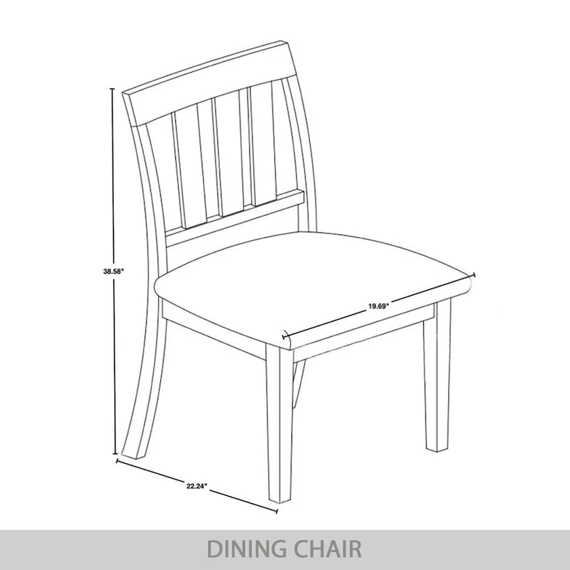 CraftPorch Classic 7-teiliges Esszimmerset aus Holz