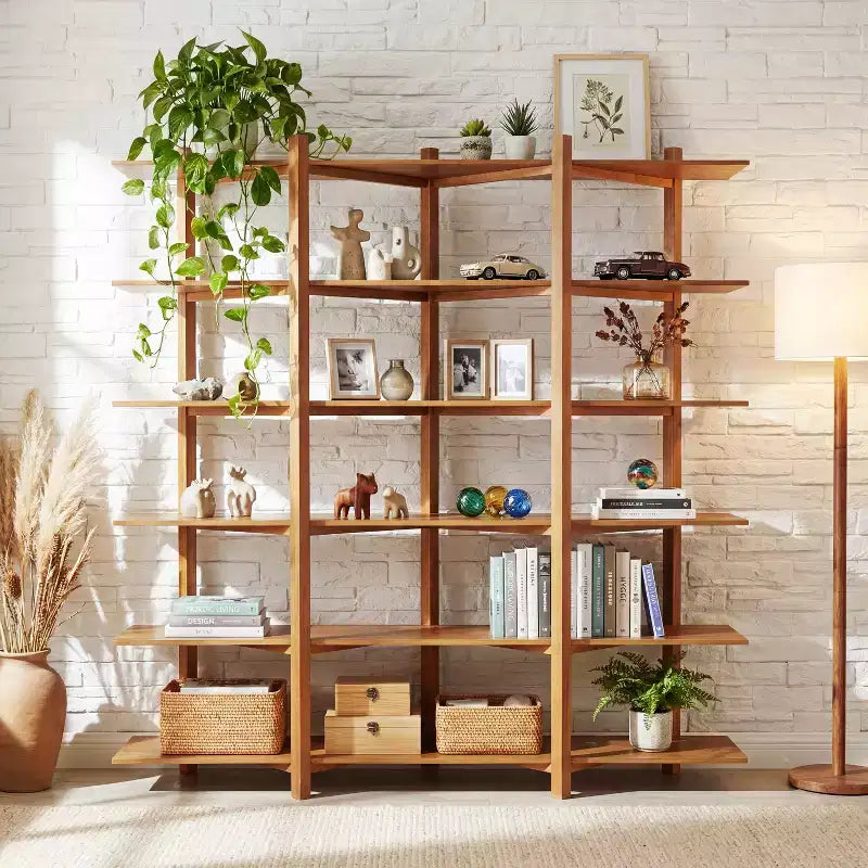 Christopher Knight Home Elliot Modernes Holzregal mit 6 Fächern, offen, zur Aufbewahrung, Bücherregal