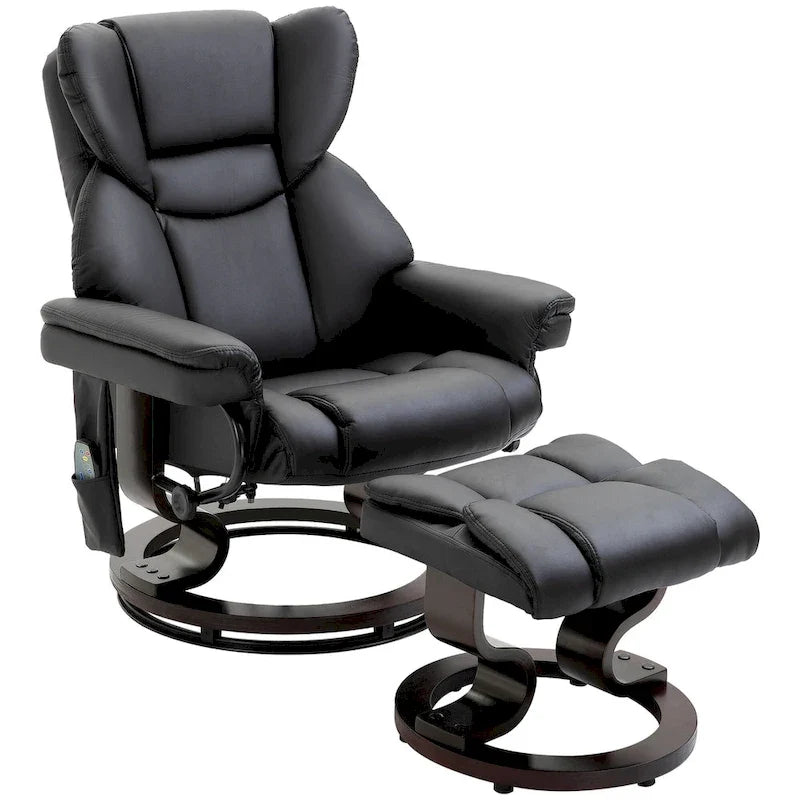 HOMCOM Massage-Liegesessel mit Hocker