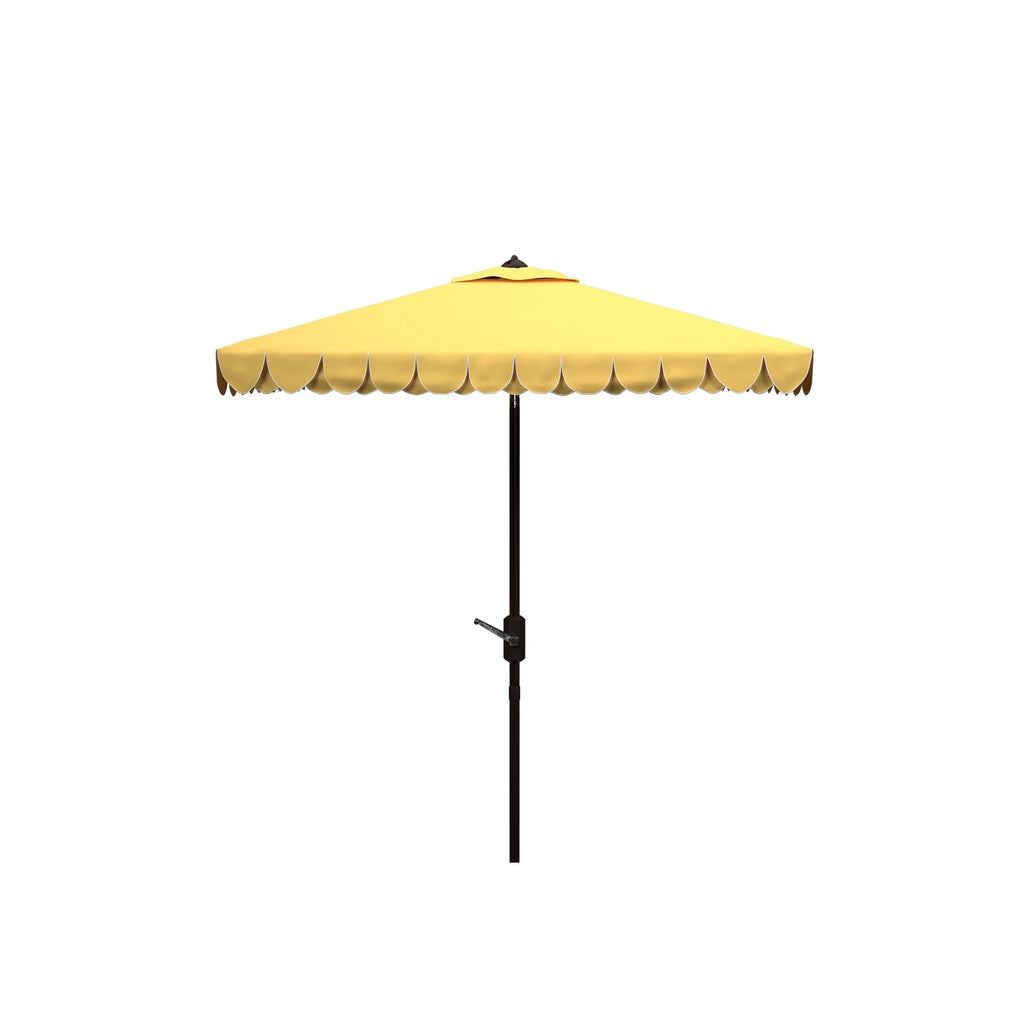SAFAVIEH Outdoor Kjerstin Volant-Sonnenschirm, 2,7 m, Doppelkuppel