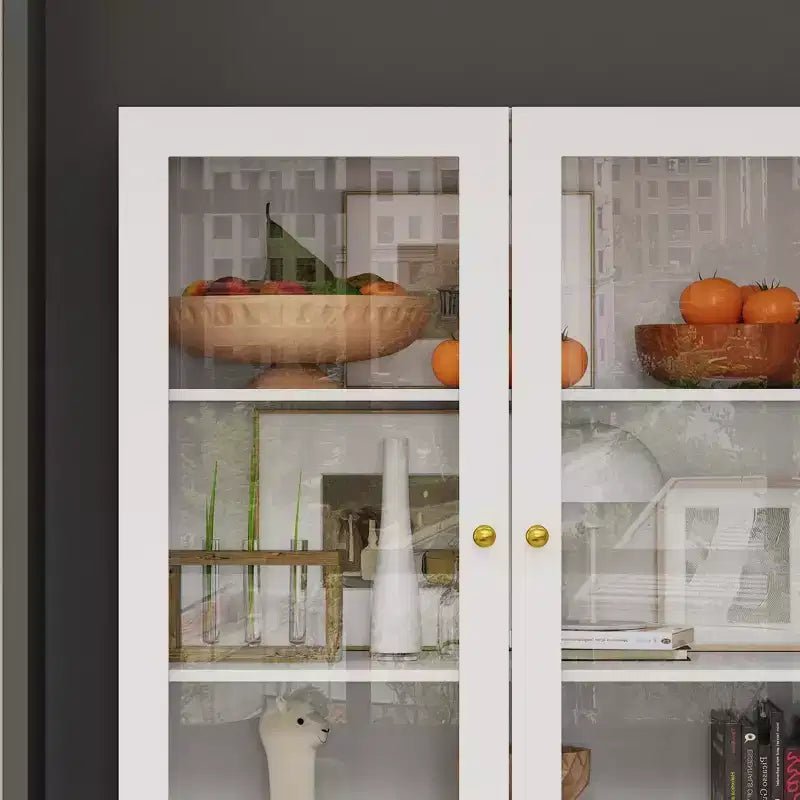 Famapy Combo Vitrinenschrank Bücherregal Organizer Speisekammer