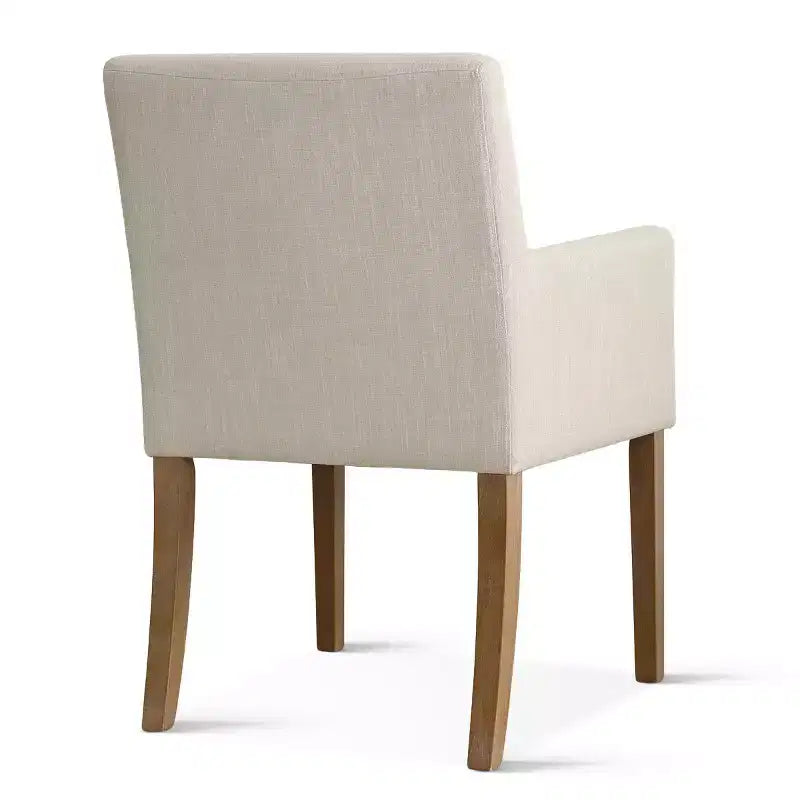 Set aus 6 gepolsterten Esszimmerstühlen mit Armlehnen, moderne Leinen-Sessel mit Holzbeinen, Akzentstühle für Esszimmer, Wohnzimmer - Panipeachy