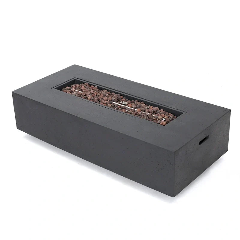 Giovanna Outdoor 7-Sitzer-Loungeset aus Aluminium mit Feuerstelle von Christopher Knight Home