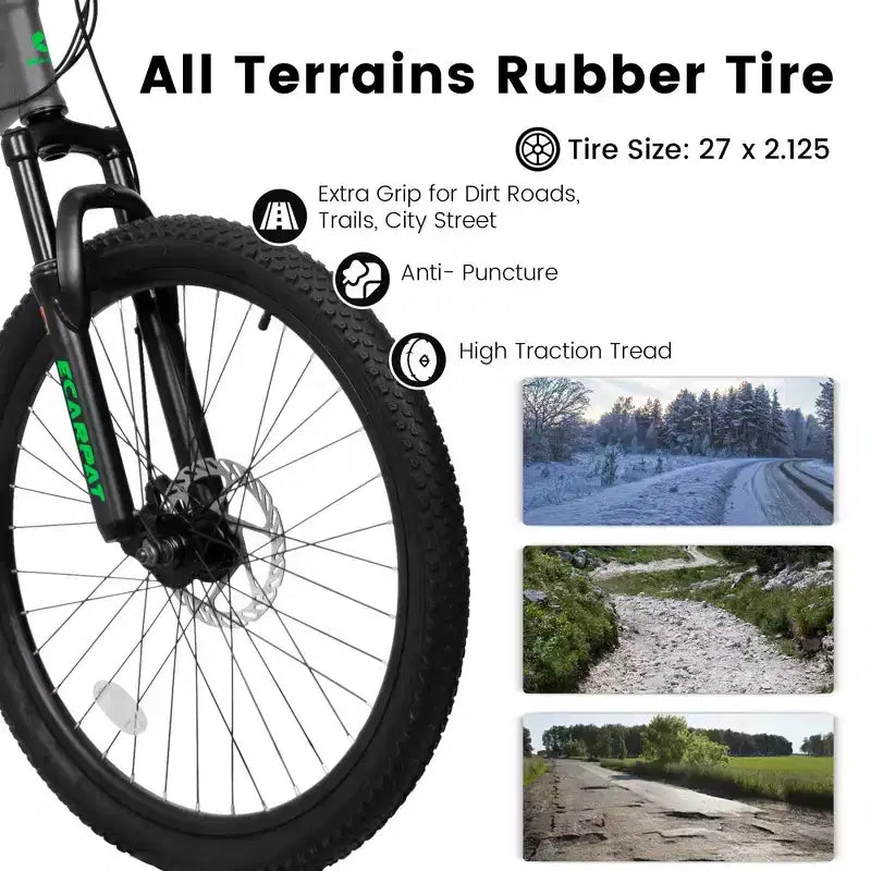 Okak 27,5 Zoll Mountainbike mit doppelter Federung vorne und hinten, 21-Gang Dirt Bike mit mechanischer Scheibenbremse, Erwachsenenfahrrad für Herren und Damen