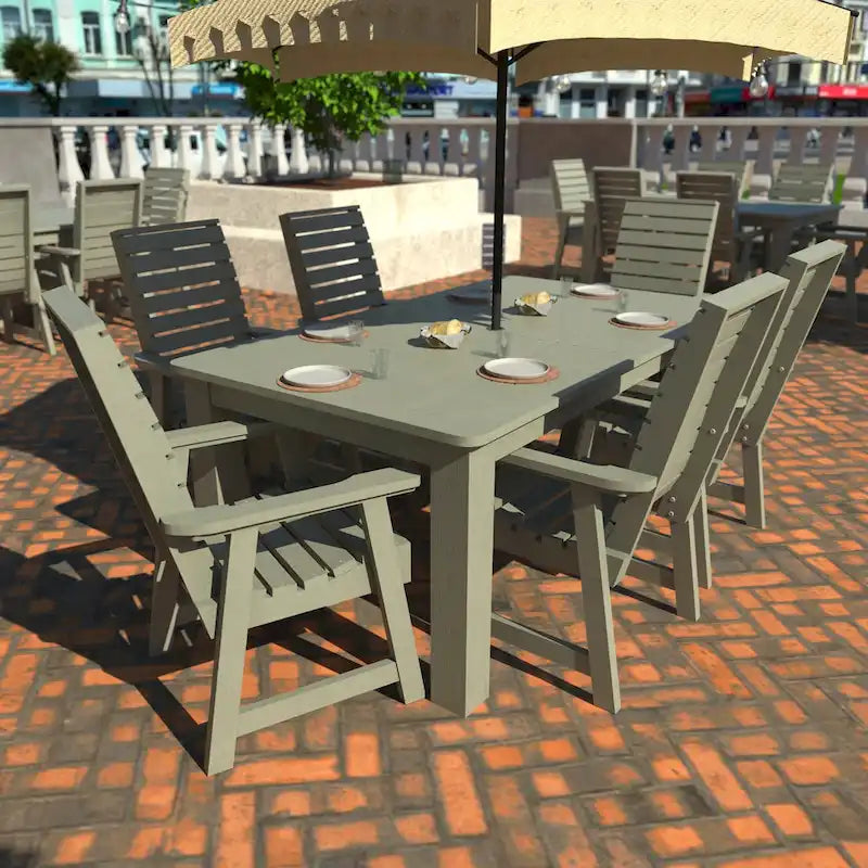 HIGHWOOD PROFESSIONAL 7-teiliges Outdoor-Esszimmer-Set 42x72