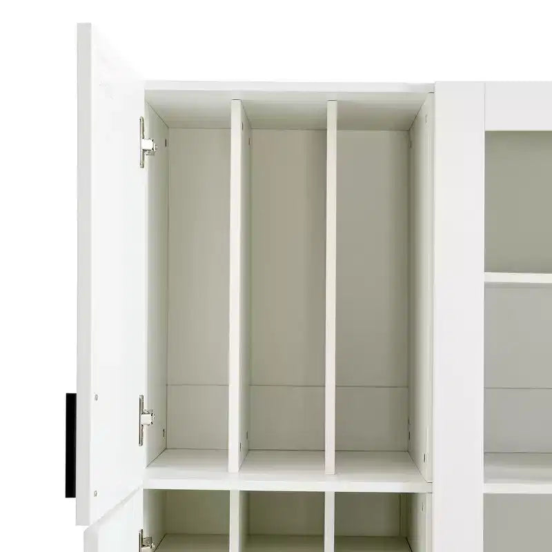 Whisen 71''H Freistehender Küchenschrank, großer Esszimmerschrank mit 6 Türen, verstellbare Einlegeböden