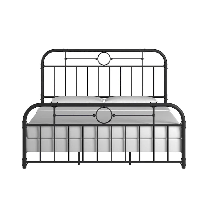 Schwarzes Metallbett