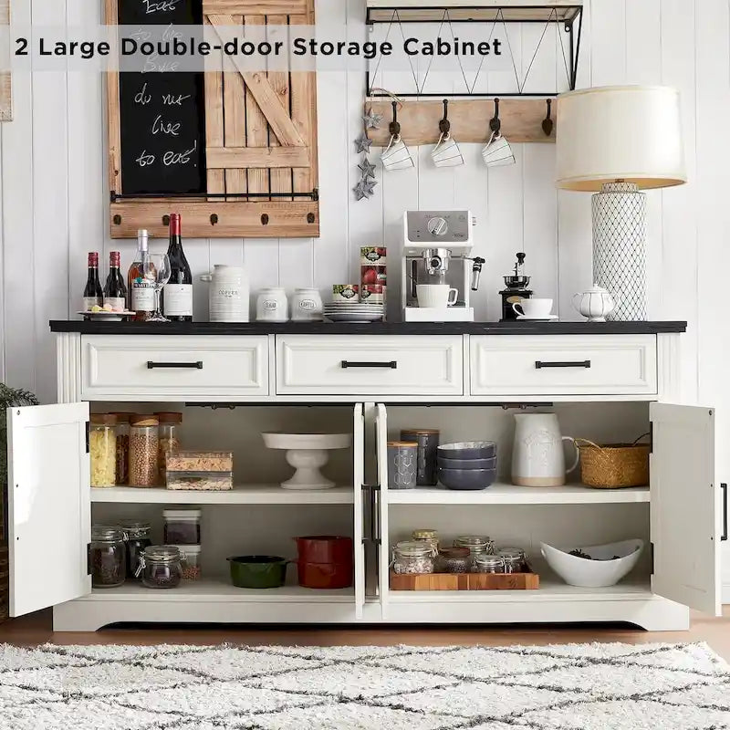 Buffetschrank Landhausstil, Kaffeebar Weinbar für Esszimmer - N/A
