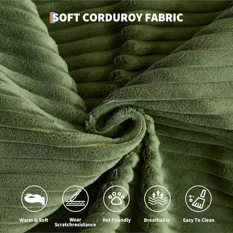 5-in-1 Schlafsofa, 78.8 Modulares Cord-Schlafsofa mit stabilem Rahmen, Multifunktions-Futon für kleine Räume, Wohnzimmer und Gästezimmer