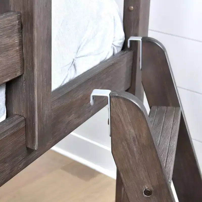 Max & Lily Twin-über-Twin Niedriges Etagenbett mit Vorhängen