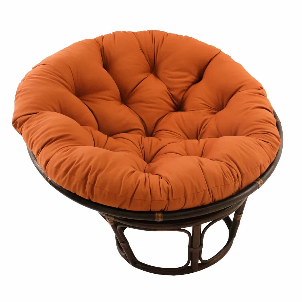 Bali 42-Zoll Rattan Papasan-Sessel mit Twill-Kissen