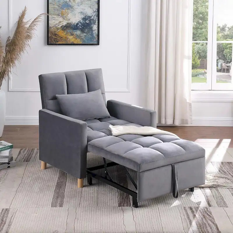 Aukfa Schlafsofa, umwandelbarer Einzelsessel mit Kissen