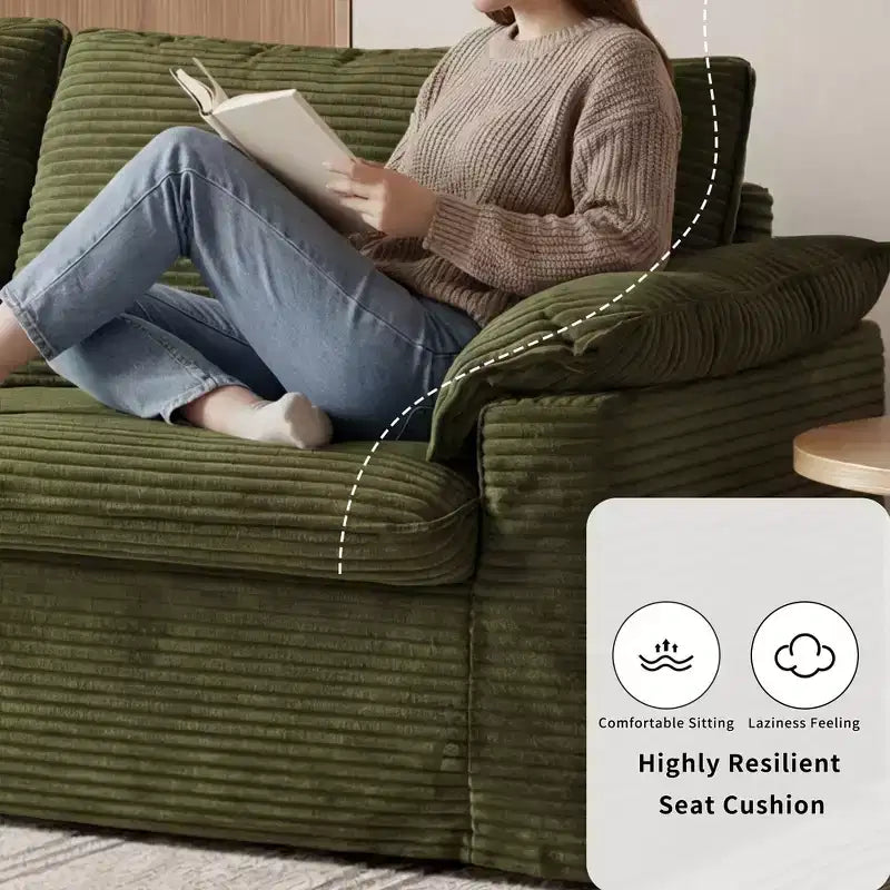 Dyonery 86 Cloud Loveseat Sofa, tiefer Sitz & breite Armlehnenkissen, stabiler Rahmen, atmungsaktives ergonomisches Design