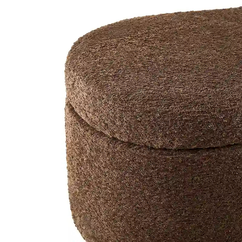 INK+IVY Bailey Taupe Bouclé Aufklappbare Aufbewahrungsbank