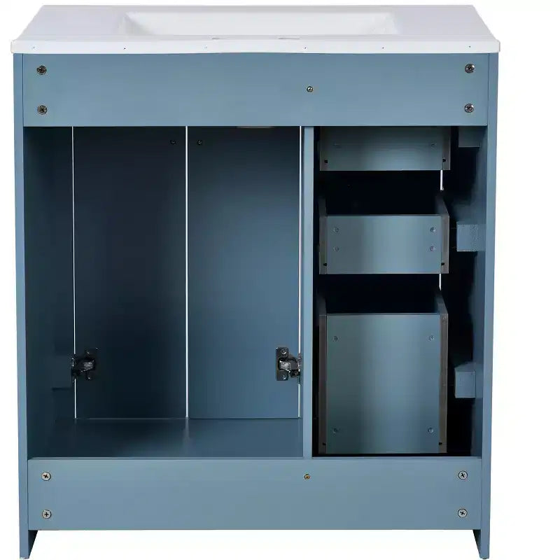 30 Zoll Einzelwaschtisch-Badschrank mit Unterschrank und 3 Schubladen – Schwarz / Blau / Grün / Indigo / Weiß