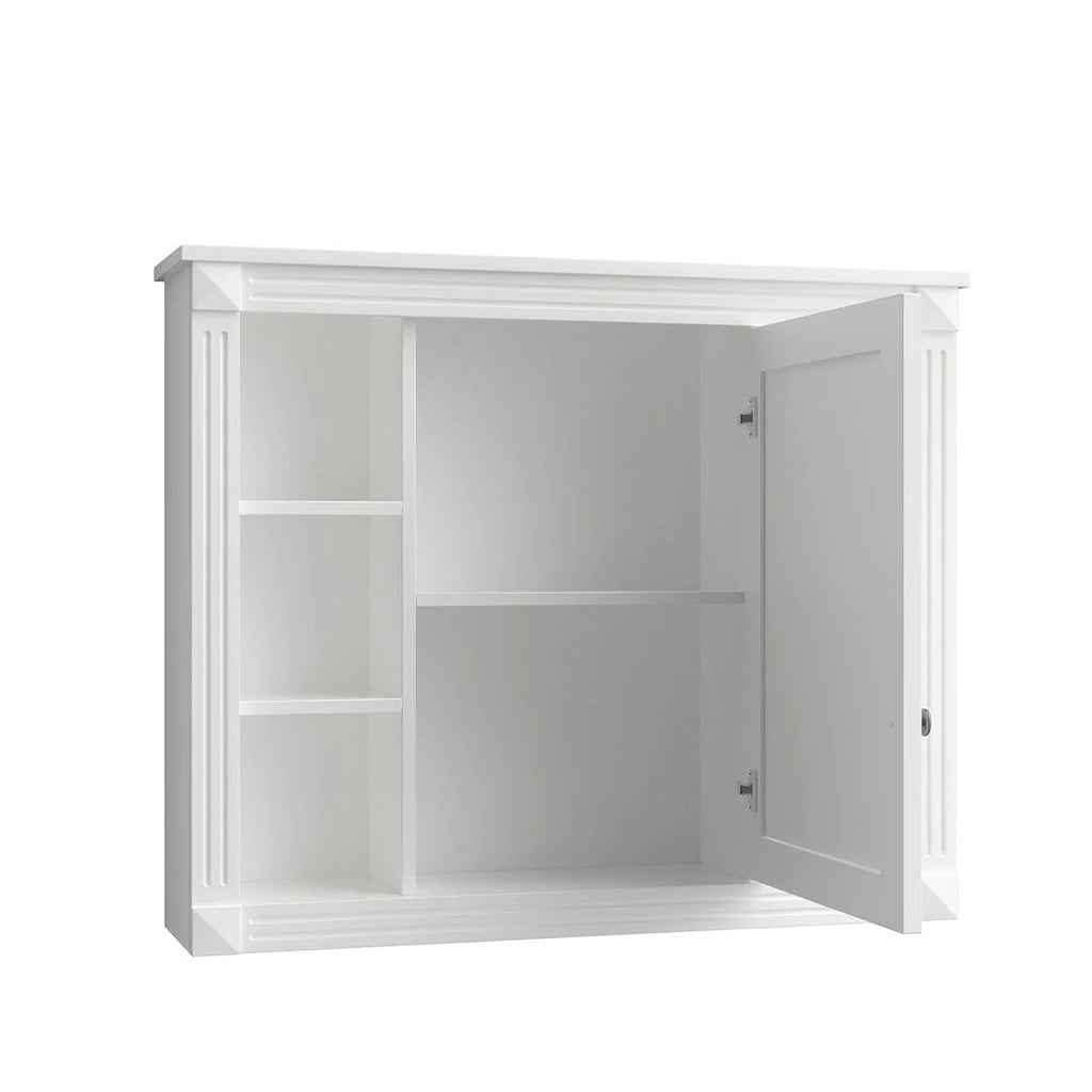 Moderner 36'' Badschrank mit Aufsatzwaschbecken und Spiegelschrank, 2 Türen und 2 Schubladen