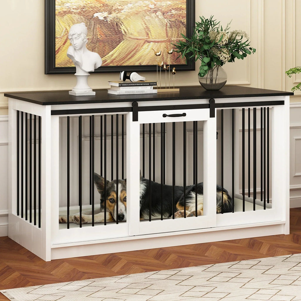 Hundehütte mit Eisenrohrverstärkung – Stylische und robuste Hundebox