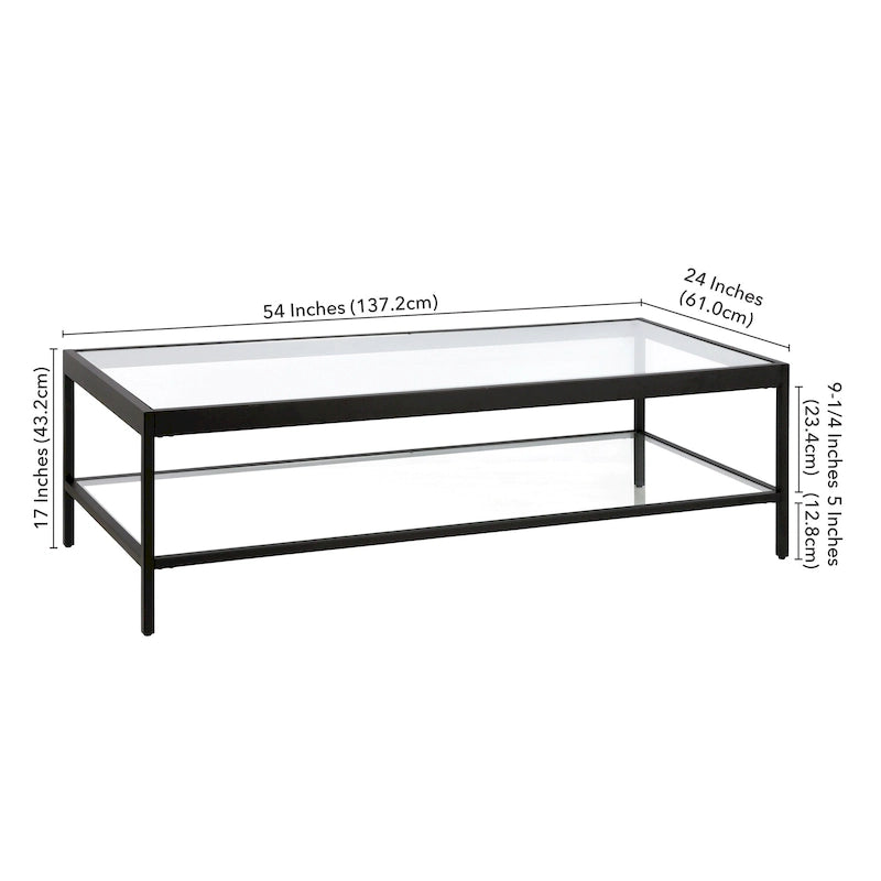 Alexis Couchtisch aus Metall und Glas