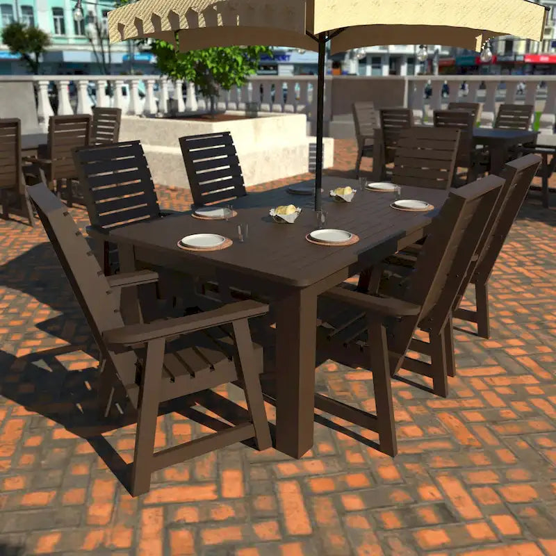 HIGHWOOD PROFESSIONAL 7-teiliges Outdoor-Esszimmer-Set 42x72