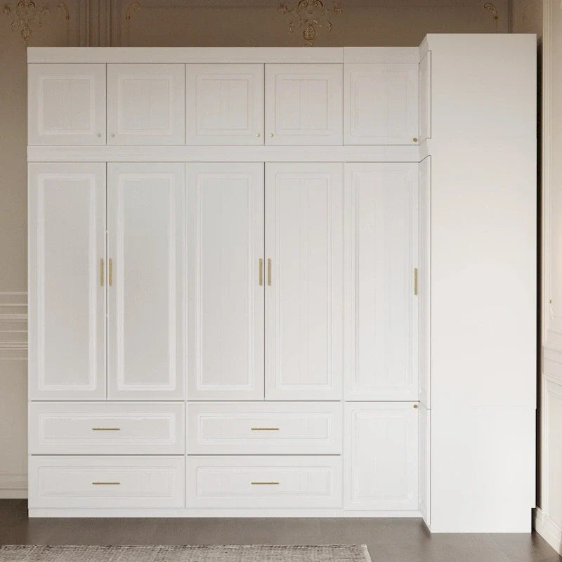 93.9H/74.2H Schrank Kleiderschrank Garderobe Hängende Schubladen Aufbewahrung