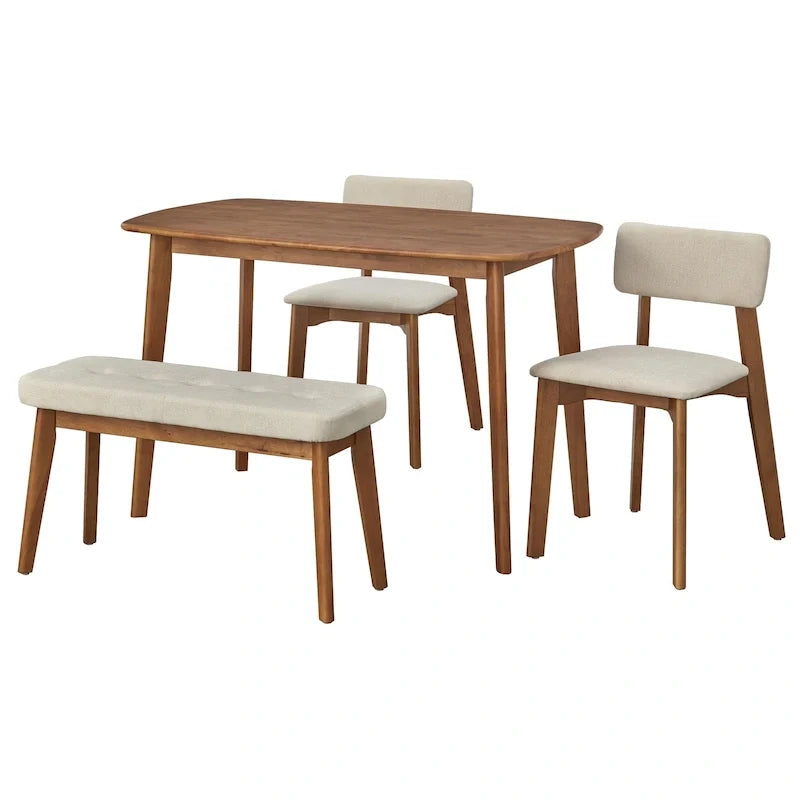 Simple Living 4-teiliges Nettie Massivholz-Esszimmer-Set