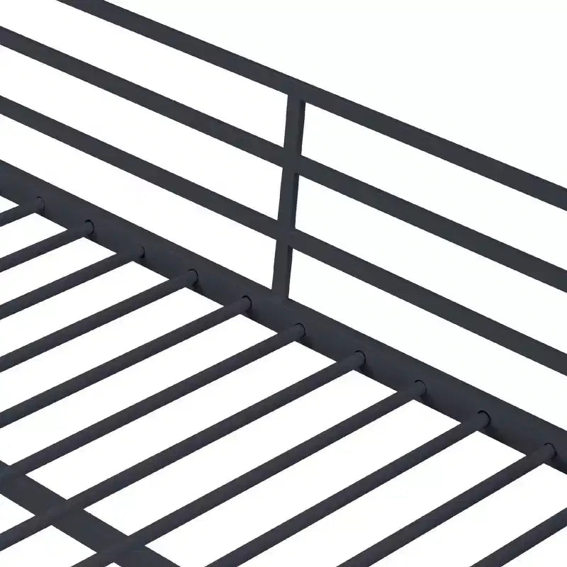Metall-Etagenbett für zwei Personen, Schutzgitter und flache Leiter