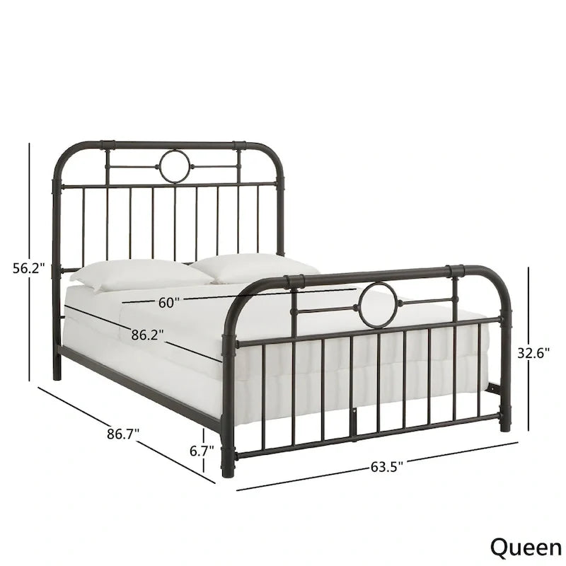 Schwarzes Metallbett
