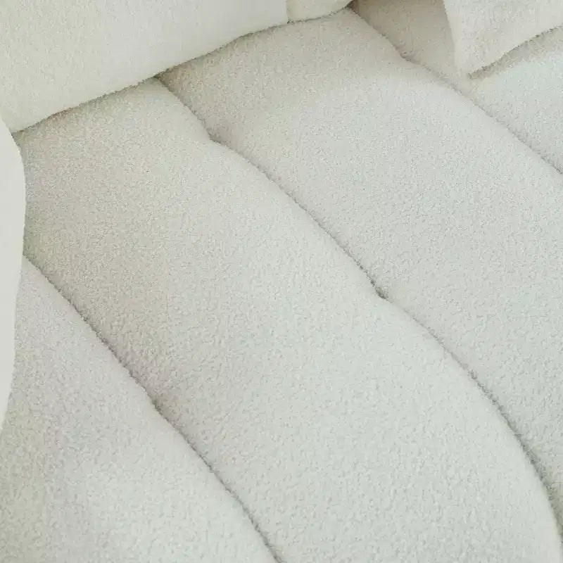 GDFStudio Alanna 79,5 Modernes 3-Sitzer-Sofa mit Teddyfell-Bezug und Kissen