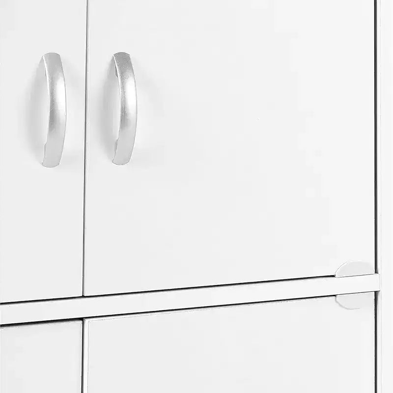 Hodedah HID44 Robuster, standmontierter, geschlossener Mehrzweckschrank mit 8 Türen für Zuhause und Büro, Buche-Optik