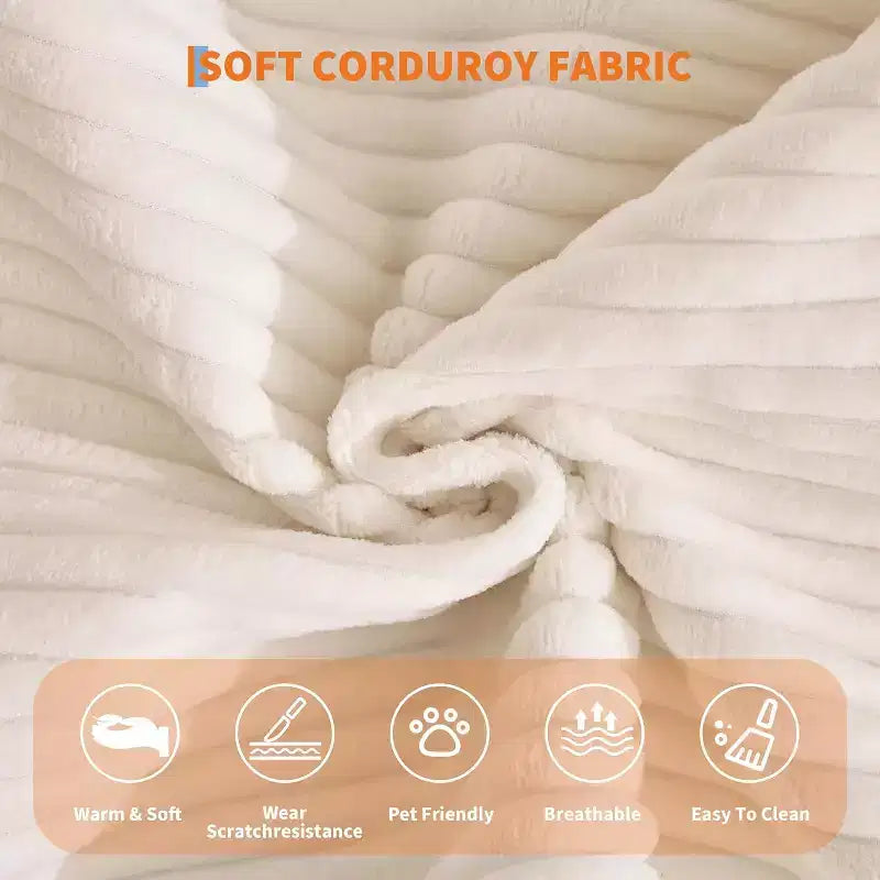 5-in-1 Schlafsofa, 78.8 Modulares Cord-Schlafsofa mit stabilem Rahmen, Multifunktions-Futon für kleine Räume, Wohnzimmer und Gästezimmer