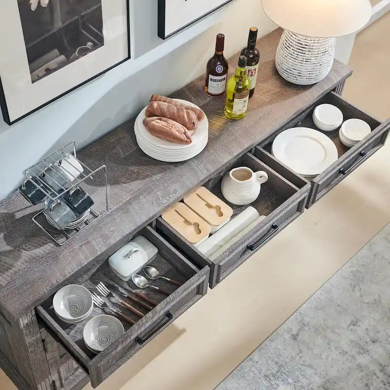 Buffetschrank Landhausstil, Kaffeebar Weinbar für Esszimmer - N/A