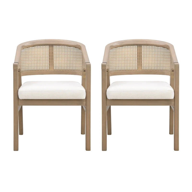 Christopher Knight Home - Esszimmerstuhl mit Rohrgeflecht (2er-Set)