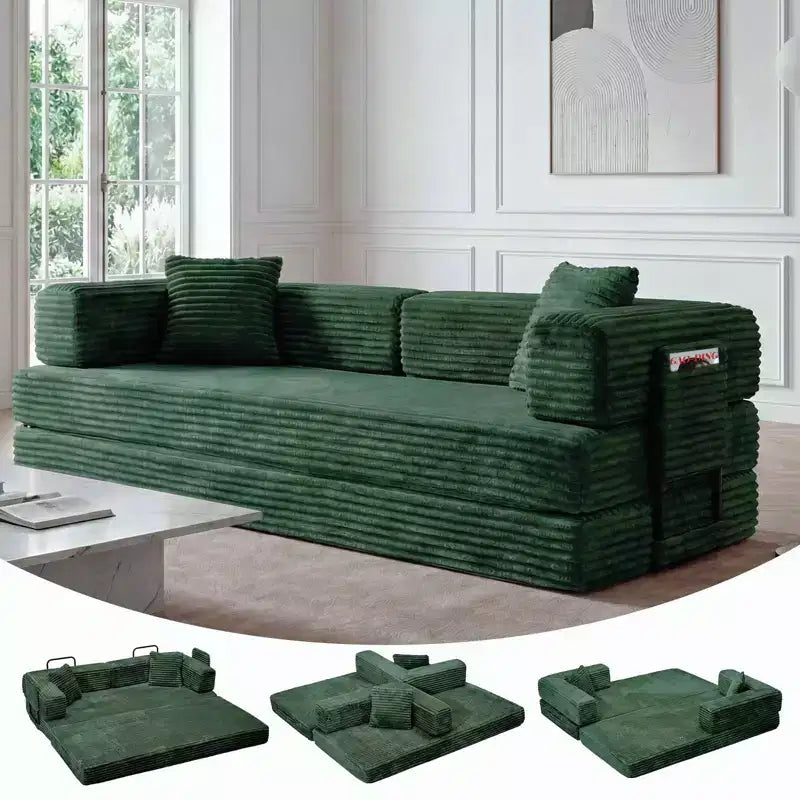 80.7 5-in-1 Schlafsofa – Kord, 544 kg, kein Aufbau