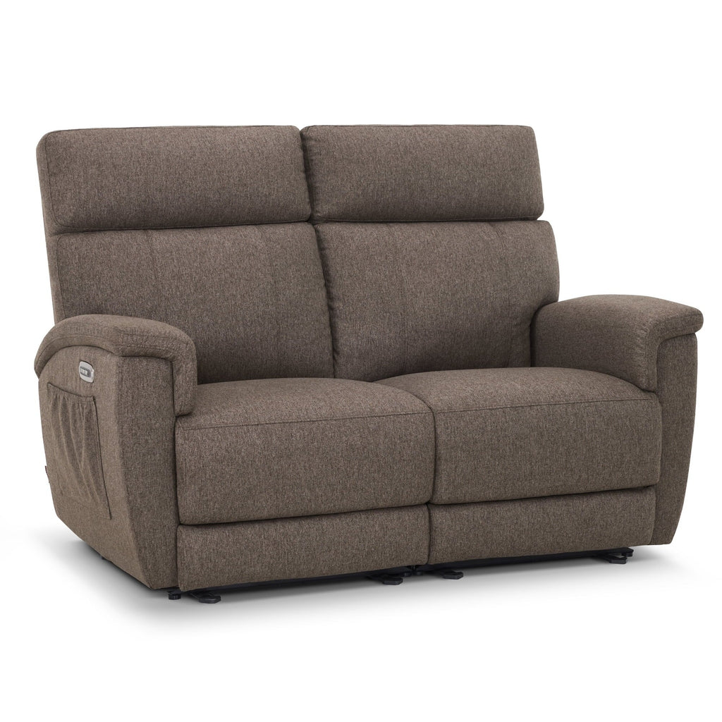 MCombo 60.2 Power Loveseat Relaxsofa mit Massage und zweifacher Heizung, verstellbarer Kopfstütze, USB- & Typ-C-Anschluss, Stoff