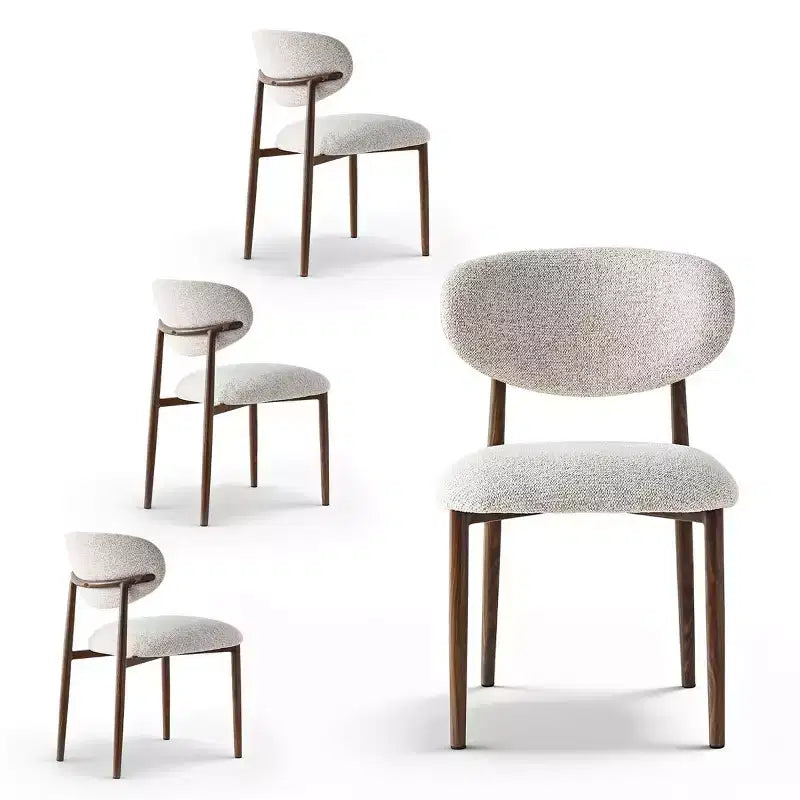 4er-Set moderne gepolsterte Esszimmerstühle mit gebogener Rückenlehne, armlose Seitenstühle mit Eisenrahmen für Esszimmer, Küche-Panipeachy