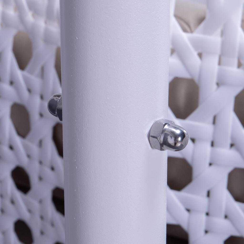LeisureMod 2-Personen Hängesessel Ei mit Gestell - Outdoor/Indoor Rattan Korb Terrassen Schaukel Hängematte Liege mit Kissen