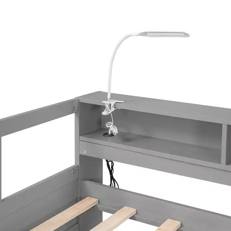 Whisen Twin XL Tagesbett aus Holz mit 2 Ausziehbetten, 3 Staufächern, 1 kostenloser Leuchte und USB-Ladefunktion