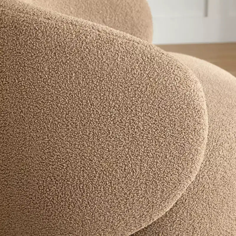 Spruce&Spring Gepolsterter Drehbarer Akzent-Sessel mit Holzfuß