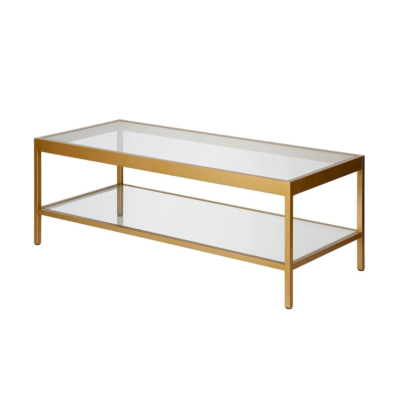 Alexis Couchtisch aus Metall und Glas