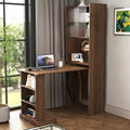 GDFStudio Sinclair Modern 36 Klappbarer Schreibtisch aus Holz mit Ablage